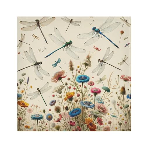 Servilletas de Tela Vintage Dragonflies 20x20 Pulg, Pack 4 miniatura 1