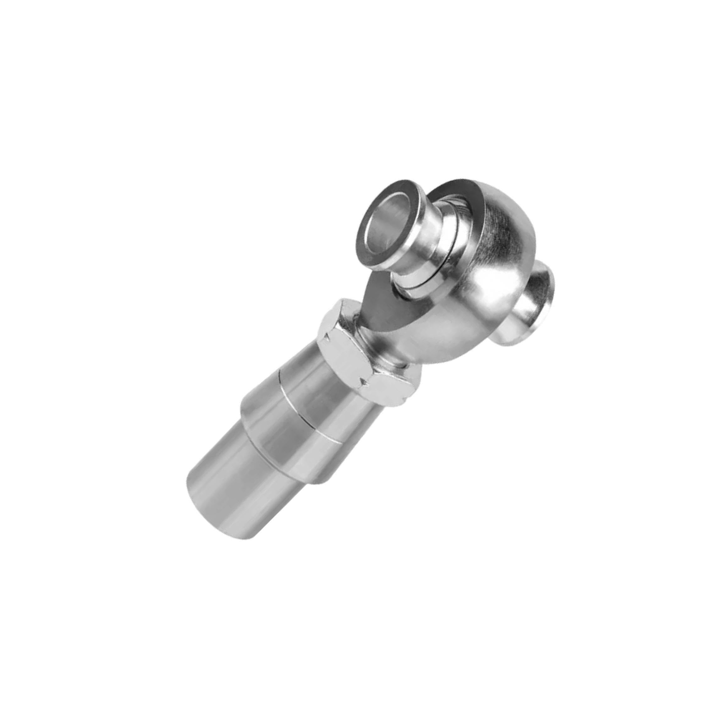 Hochwertiges Kugelgelenk Set aus Aluminiumlegierung mit hoher Zuverlässigkeit, robusten Scharniergelenken, Rohradapter, versetzter Dichtung, langlebig und einfach zu, Silber, 0.75 Zoll