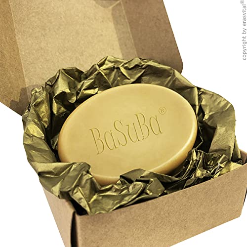 BaSuBa Sapone Chaga, 60 g, naturale di alta qualità, fatto a mano, vegano, inodore