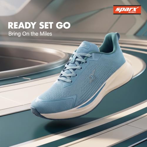 Image of SPARX Sports Running Shoes for Men - Lightweight Breathable Lace-Up Athletic Shoes with Cushioned Comfort, Shock Absorption, Durable Grip, Flexible Sole & Everyday Walking Performance