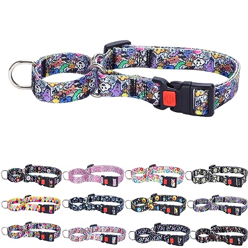 Halloween Demons Martingale Collar for Small Medium Large Dogs?Adjustable Nylon Heavy Duty Dog Collar?Walking Training Boy and Girl Dogs M