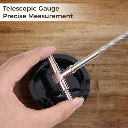 Telescopic T-Bore Hole Gauges, 6Pcs Gauges Set, Telescoping with Precision Range 5/16’’ - 6’’, Pouch Include A Storage