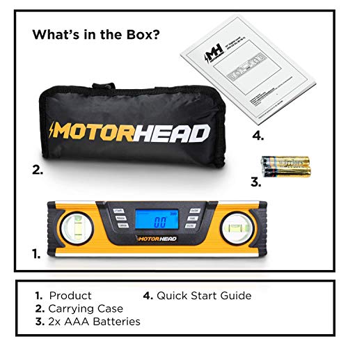 Motorhead MH-02-DL-B1-10-1 10-Inch 0° - 180° Smart Digital Level thumb #5
