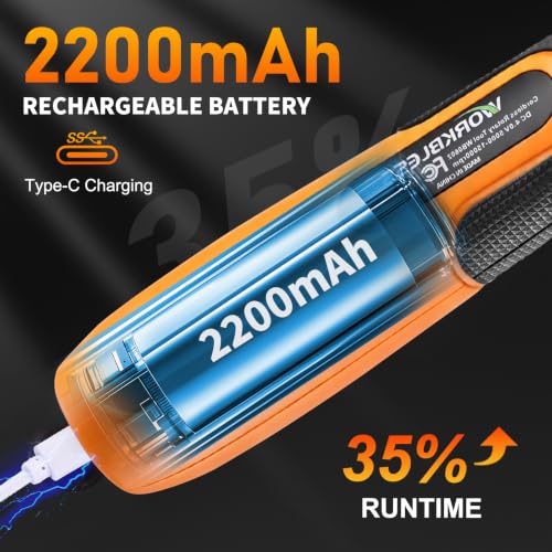Image of Rotary Tool Kit Cordless 4V W / 105pcs Accessories, 3-Speed, USB-C | Orange Electric Mini Power Rotary Tool Max 15000RPM Battery Power & Charging for Polishing, Grinding, Cutting, Engraving