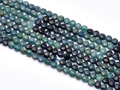 Naturalny niebieski Indicolite Turmalin 4 mm fasetowane koraliki Briolette | 33 cm plaża | Paraiba Turmalin z kamieni półszlachetnych opakowanie 5 sztuk, ma?y, materiał, Turmalin