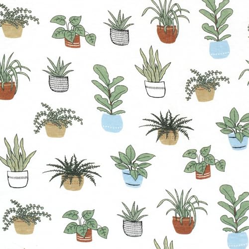 Image of Hudson Baby Unisex Baby Cotton Fitted Crib Sheet, Plants, One Size