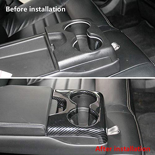 Portavasos reposabrazos trasero fibra carbono Dodge Charger miniatura 3