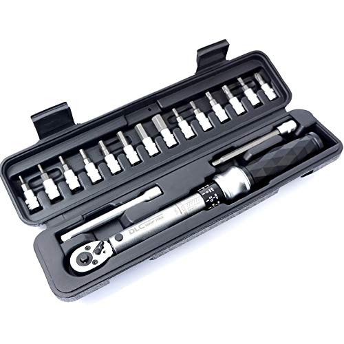DLC Shop Tool DLC Diamond 1/4'' 1-25Nm / 8.9-221 In-lb Reversible Gauge Torque Wrench (Diamond Silver)
