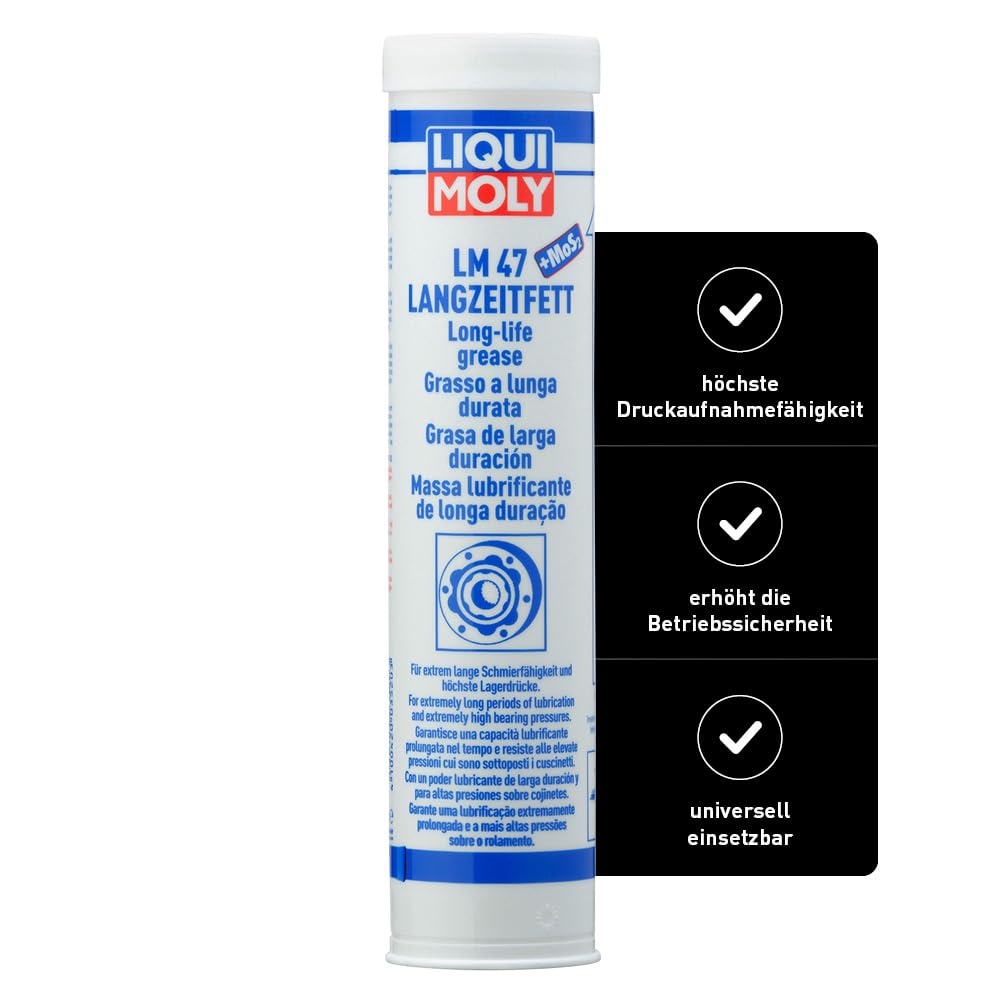 LIQUI MOLY LM 47 Langzeitfett + MoS2 | 400 g | Lithium Fett | Art.-Nr.: 3520, durchsichtig
