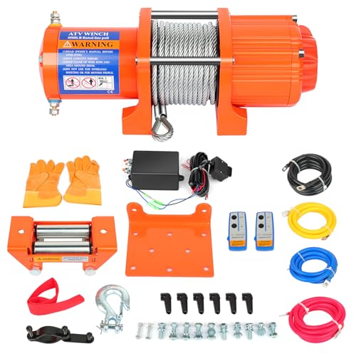 Winche eléctrico 4500LBS con control remoto y cable de acero