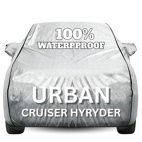 Image of Waterproof Car Body Cover - 100% Water Proof Custom Fit New Car Covers, Outdoor Full Protecting Cover for Cruiser (All Models) with Free Storage Bag - UV, Rain & Dust, All Weather Protection