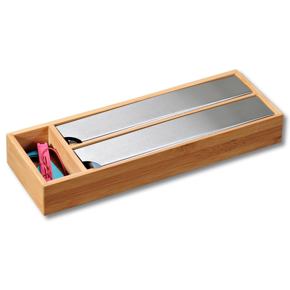 Kesper 58040 Bamboo Foil Dispenser for The Drawer, Brown