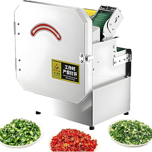 Picadora De Verduras Eléctrica, Rebanadora Cebollino Comercial 200W, Procesador De Alimentos, Resorte. Picadora Cebolla Con Función De Rebanado, Triturado Y Picado, Para Cebollino, Cebollín, Judías