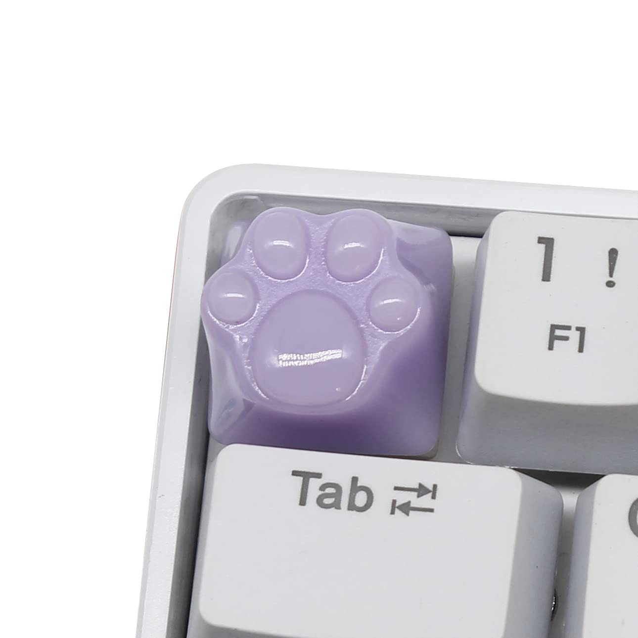Capsmiths Cat Paw Artisan Keycap Set - MX Mechanical Gaming Keyboards (Purple)