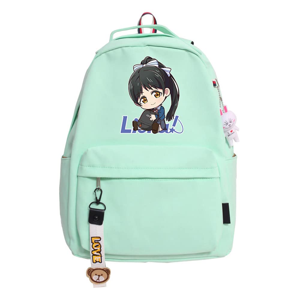 School Bags LoveLive!Superstar!! Hazuki Ren Printed, Backpack For Boys Girls, 16 Inch Laptop College Secondary School Bags, Pink Black Blue Green