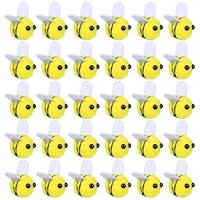 30 Stück Mini-Bienen aus Wollfilz, niedliche Bienenformen aus Filz für Bastelarbeiten, Plüschdekoration für Kleidung, Hüte, Geschenk, Babyparty, Gender Reveal