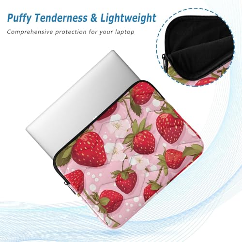 Funda para portátil de 13-14 pulgadas con diseño de fresa roja miniatura 5