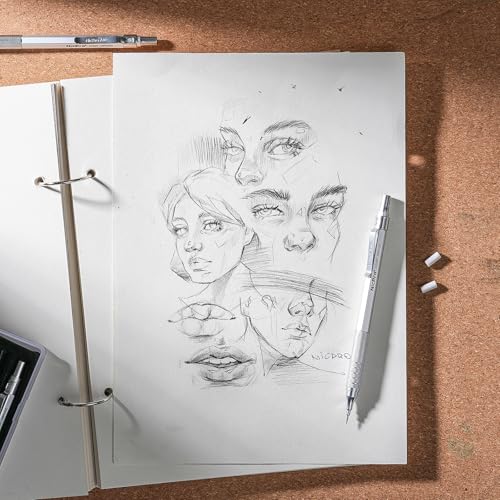 Image of Nicpro 0.5 Mechanical Pencil Set with Case, 3PCS MP1000 Metal Artist Pencil & 8 Tube HB Lead Refills 0.5mm, 3 Erasers,9 Eraser Refills For Architect Writing Drafting, Drawing, Engineering, Sketching
