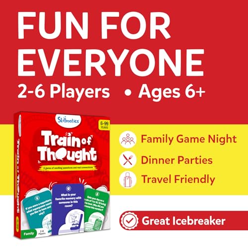 Image of Skillmatics Card Game - Train of Thought, Interactive Fun for Family Game Night, Educational Toy, Travel Game for Kids, Teens, and Adults, Gift for Ages 6, 7, 8, 9, and Up