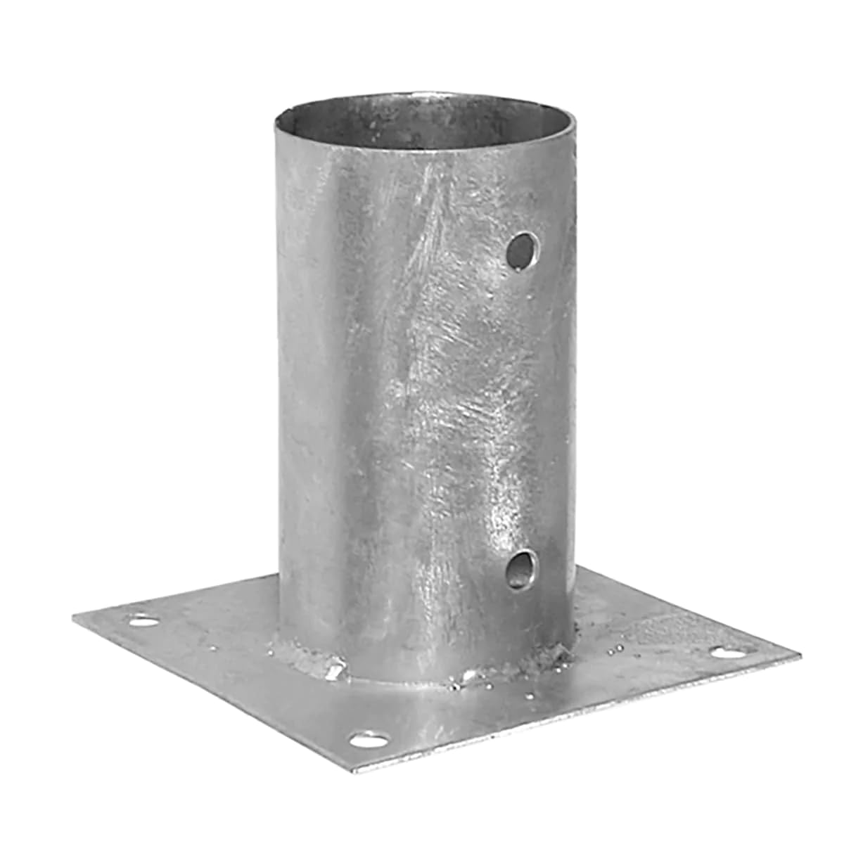 Galvanised Bolt Down Circular Round Post Support Base for Pergola Terrace Gazebo Pack of: 1 Diameter: 80mm
