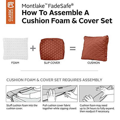 Coussin de dossier matelassé de rechange imperméable et résistant pour fauteuil de jardin 63cm - 6