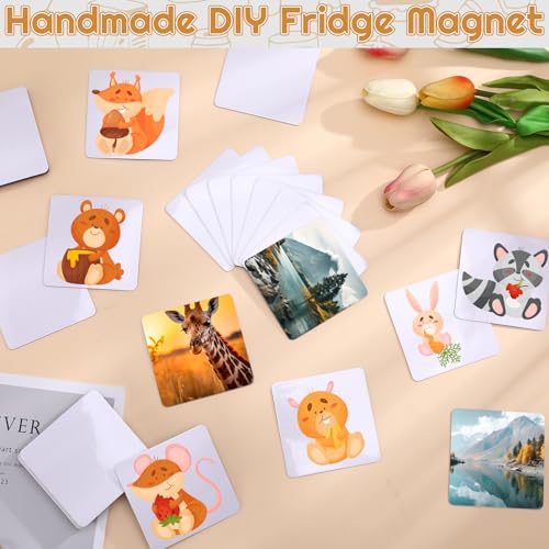 50 imanes sublimables cuadrados 3x3 pulg para decoración miniatura 6