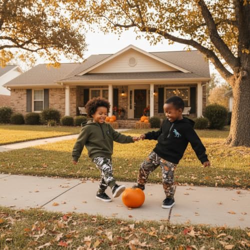 Image of YOUNGER STAR Toddler Baby Boy Girl Clothes Fall Winter Outfits Long Sleeve Hoodie Sweatshirt Sweat Pants Cotton Sweatsuits
