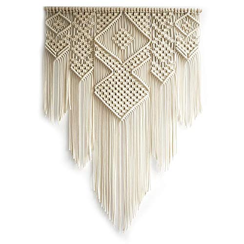 Macramé bohème tapisserie tenture murale en fil tissé géométrique