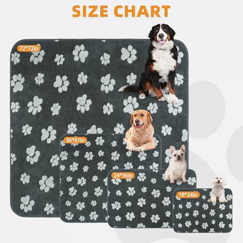Image of KOOLTAIL Washable & Waterproof Dog Whelping Pad for Large Dogs, 36x41in Super Absorbent & Soft Warm Plush Puppy Pads Potty Training, Quick Dry Reusable Pet Mats for Whelping Box Supplies,Playpen,Crate