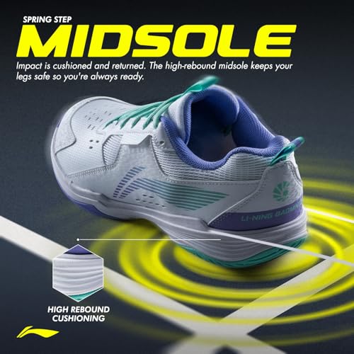 Image of Li-Ning All Round Non Marking Badminton Shoes | All Indoor Sports | Lightweight, Breathable, Grippy & Durable | High Rebound Cushioning | Stable Heel Support