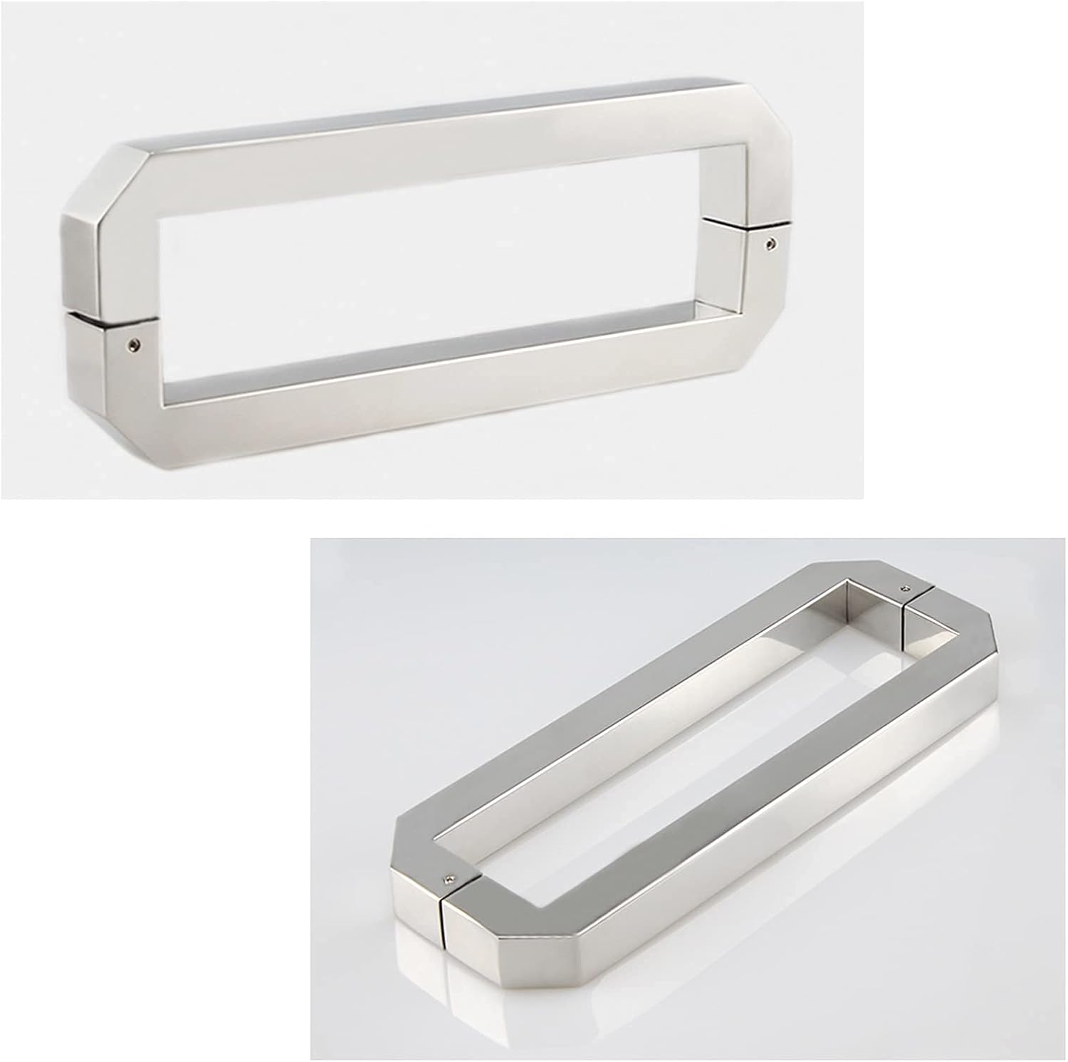 Door Handle Bathroom for Glass Door,SUS304 Stainless Steel Polished Chrome Finish Push and Pull Glass Door Handle,Door Knob Replacement (Size : 440mm)