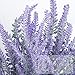 Ouddy Decor 12 Bundles Artificial Lavender Fake Flowers Faux Plastic Plants for Home Wedding Kitchen Garden Patio Window Box Office Table Centerpieces Indoor Outdoor Decor, Gray Purple