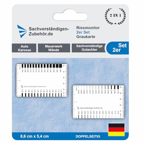 Crack Ruler Inch Sachverstndigen-Zubehr Crack Width Ruler Feeler Gauges [Inch Card crack ...