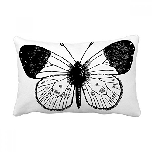 Coussin lombaire papillon blanc cadeau idéal décoration maison multicolore