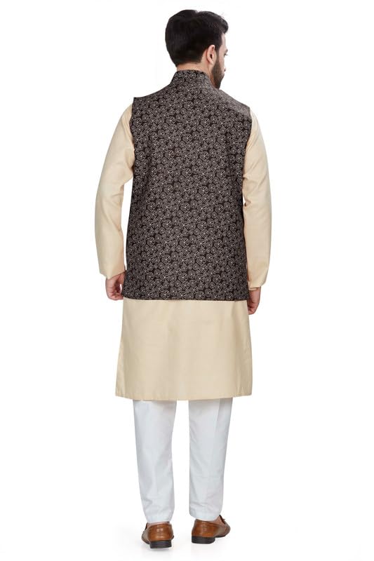 Image of BE ACTIVE Cotton Nehru Jacket for Men | Versatile Festive & Casual Ethnic Wear | Ethnic Standard Length Jacket