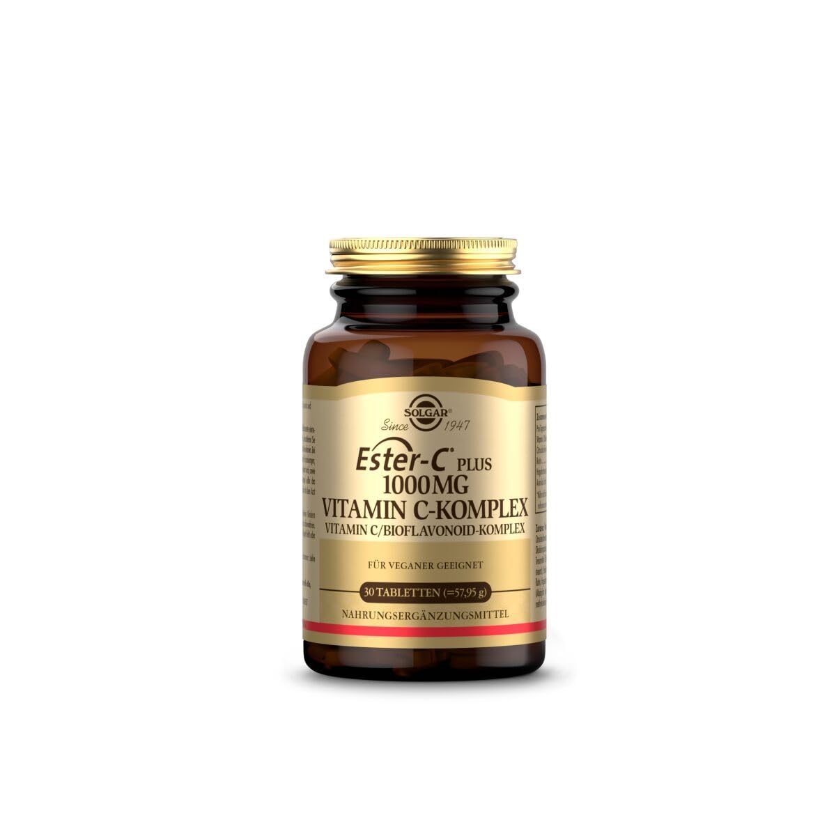 SOLGAR® Ester-C Plus (1000 mg) | Vitamin C-Komplex mit patentiertem Ester-C®, Citrus Bioflavonoiden, Acerola-Extrakt, Hagebutten-Pulver und Rutin | 180 vegane Tabletten