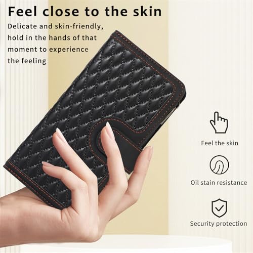 Housse en cuir Google Pixel 10 noire de qualité supérieure à fermeture éclair - 3