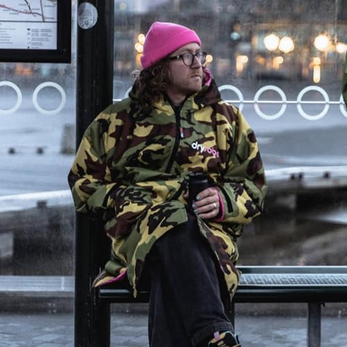 Image of Dryrobe Advance Long Sleeve Swim Parka Change Robe - Stay Warm and Dry - Waterproof Oversized - Swimming /Surfing /OCR Events