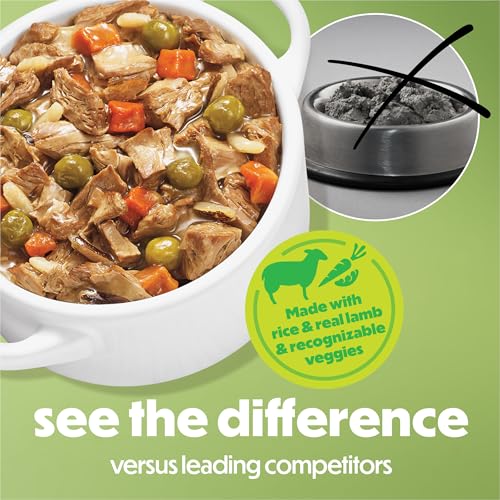 Purina Beneful Dog Food Fresh, High Protein Wet Dog Food, Dog Food Gravy, Lamb Stew with Vegetables - (Pack of 8) 10 oz. Tubs