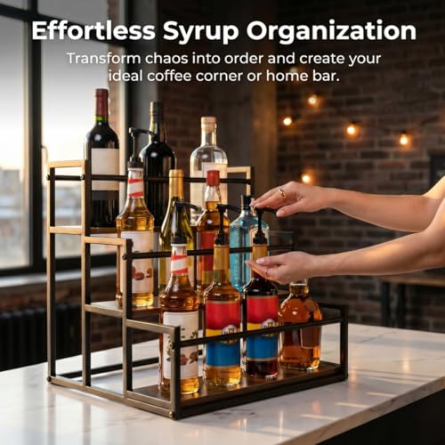 Support à bouteilles pour bar et cuisine range bouteille bois et métal