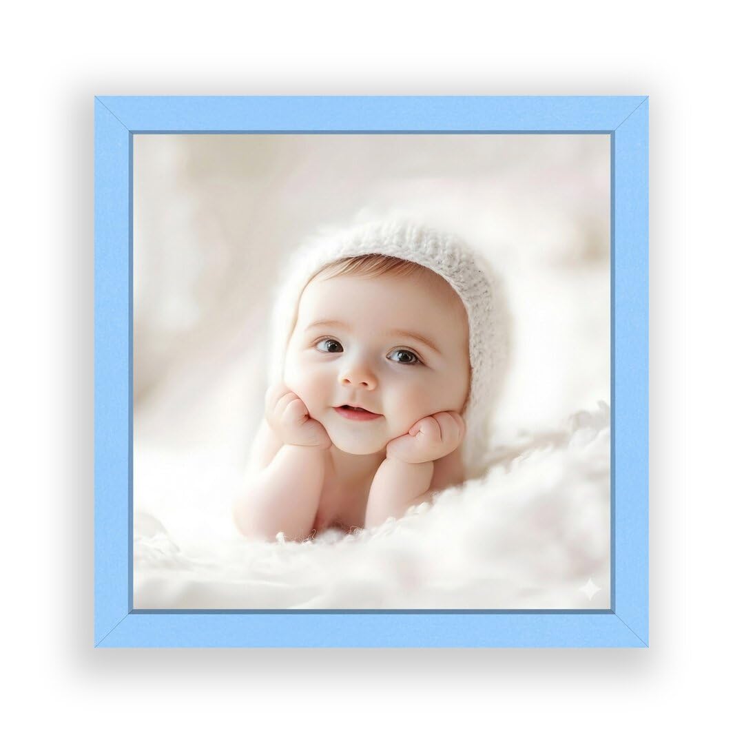 Procut Global Baby Blue 30x30" Modern Picture Frame for Nursery, Baby Gift - Photo Frame with Perspex Front, Wall or Tabletop Display - Keepsake for Newborn, Baby Shower & First Photo Memories — image 1