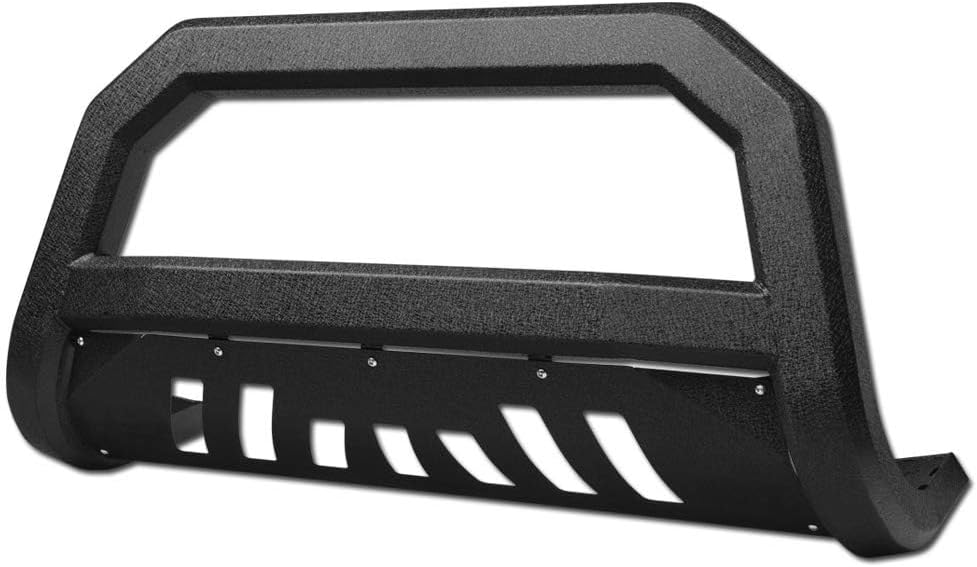 AVT Bull Bar Grille Guard Compatible With 2010-2018 Dodge Ram 2500 3500 Heavy Duty Trucks Textured Black Front Bumper Protector Angular AVT Series Design Offroad Style Heavy Duty Steel Guard