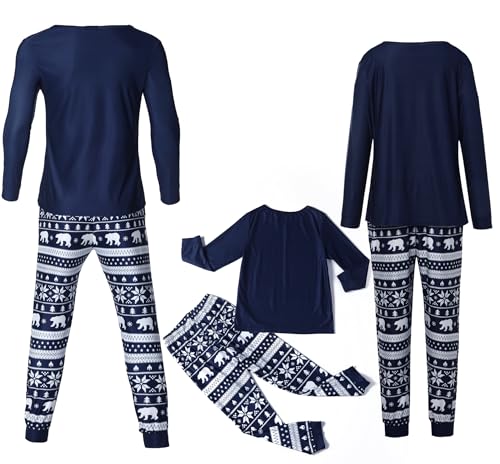 ENJOYNIGHT Matching Family Christmas Pajamas Set Soft Long Sleeve Xmas Sleepwear Print Pjs Matching Sets3
