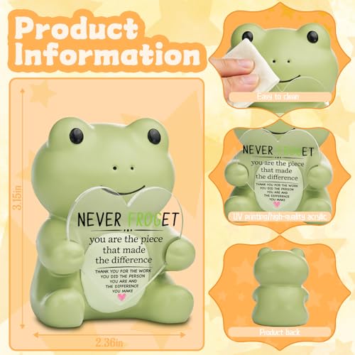 Figura decorativa de rana para escritorio de agradecimiento miniatura 2