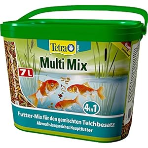 Tetra Pond Multi Mix – visvoer voor gemengde vijvers, bevat vier verschillende voedersoorten (vlokkenvoer, voedersticks…
