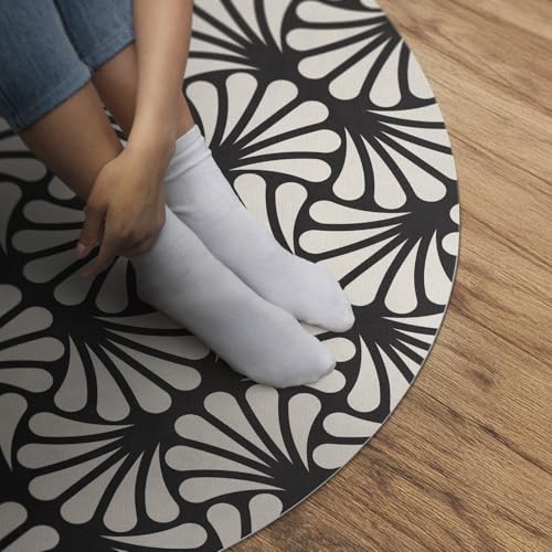 Tapis vinyle maison deco ginkgo pour salon chambre chaleureux - 5