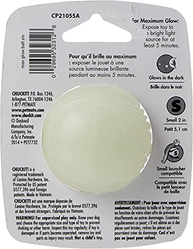 Chuckit! (4 Pack) Max Glow in The Dark Fetch Dog Toy Small