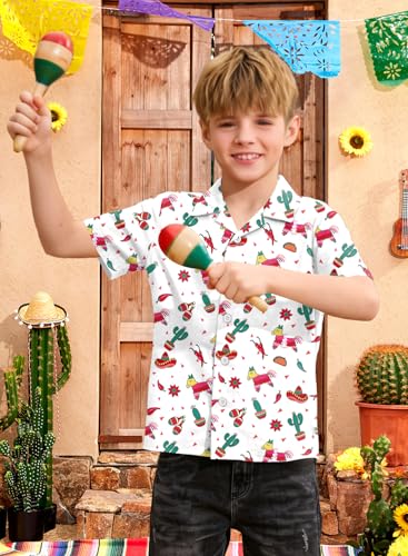 Image of BesserBay Unisex Kids 4th of July Shirt Girls Boys Patriotic Button Down Shirt American Flag Top 4-14 Years