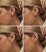 LOLIAS Hypoallergenic Surgical Steel Earrings for Sensitive Ears-Flat Back Earrings for Women Men 20G Small Stainless Steel Flatback Stud Hoop Cartilage Earring Stacks for Multiple Piercing Silver