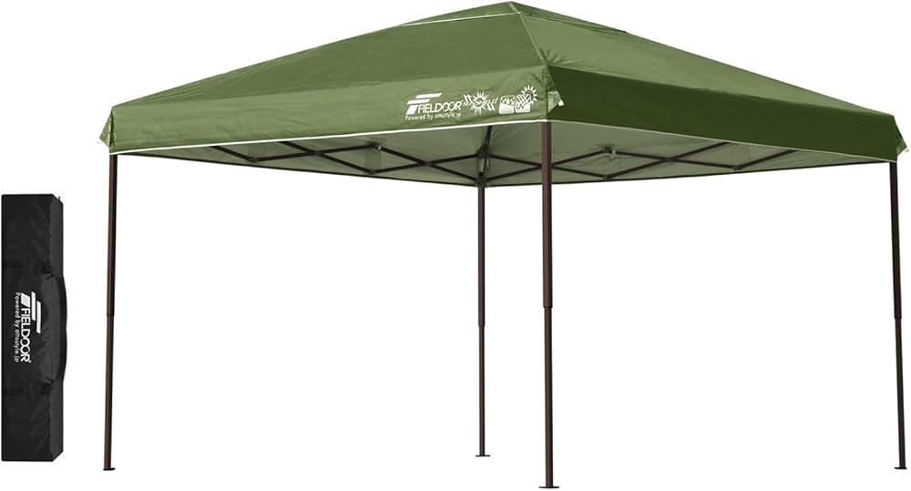 Amazon.co.jp: FIELDOOR ワンタッチタープテント 【4点ロック/スチール